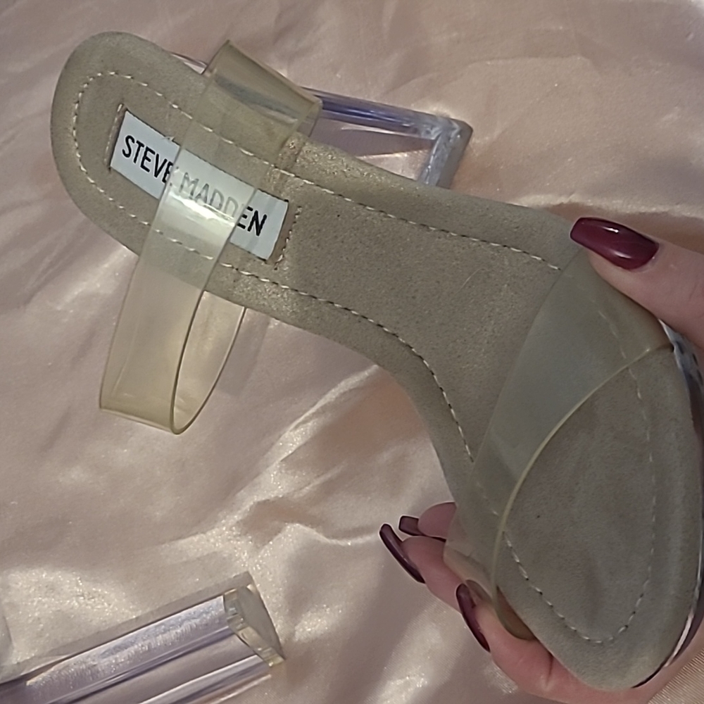 New Steve Madden clear pumps